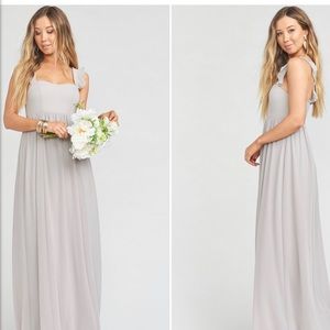 Mumu June Maxi Dress Dove Grey